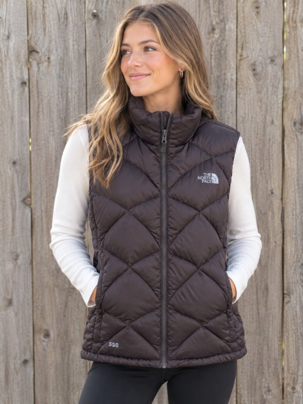 The North Face Brown Quilted Insulated Women's Vest